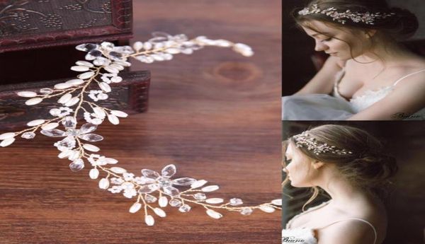 Capelli di perle con accessori per abiti da sposa bianchi, testa per capelli e copricapo da sposa3829770