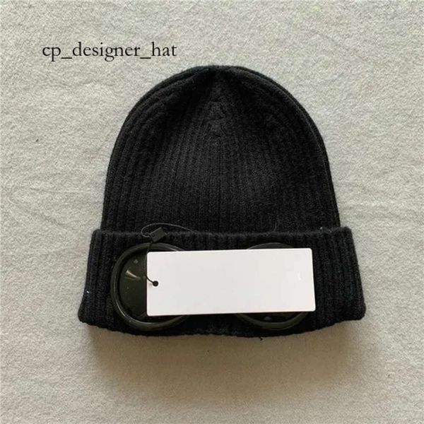 Cp chapéu designer duas lentes óculos óculos gorros homens cp malha chapéus crânio bonés ao ar livre mulheres inevitável inverno gorro preto cinza bonnet 7419