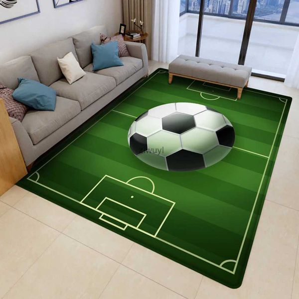 Tapetes padrão de campo de futebol tapete para sala de estar decoração de casa mesa de jantar grande área crianças jogar antiderrapante quarto tapete