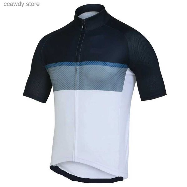 T-shirt da uomo Camicie da ciclismo Top 2023 Abbigliamento stile Uomo Maglie traspiranti ad asciugatura rapida Bike Maillot Ropa Ciclismo ROSSO Colore bianco Può personalizzatoH24122