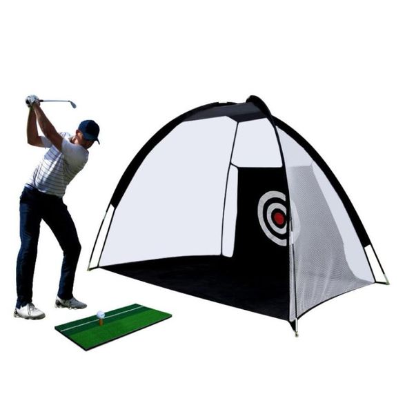 Aiuti per l'allenamento del golf Tenda da pratica per interni da 2 m che colpisce la gabbia da giardino Attrezzatura da pascolo Tappetino in rete Altalena esterna3245592