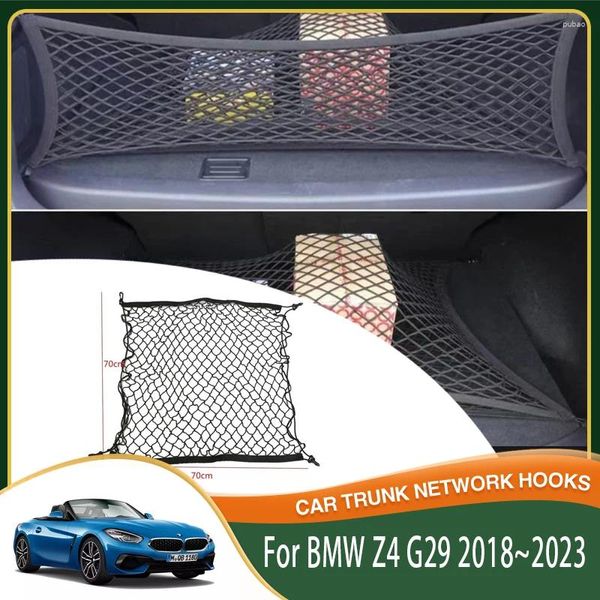 Reti portaoggetti per bagagliaio per auto per Z4 G29 2024 Accessori per laghi elastici posteriori in nylon