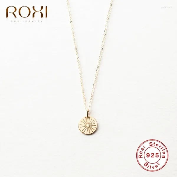 Anhänger ROXI Ins Feuerwerk Anhänger Halsketten Für Frauen Männer Schmuck 925 Sterling Silber Sonne Gold Halskette Collares Ketten Naszyjnik