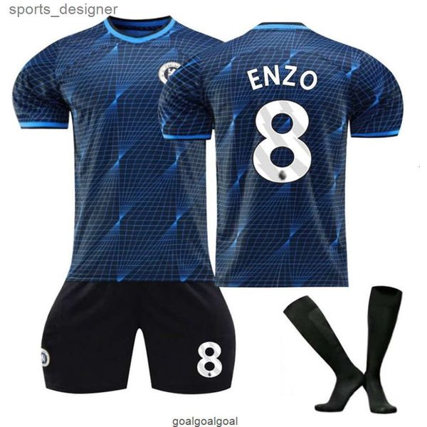 23-24 Chelsea-Auswärtsspiel Nr. 8 Enzo Nr. 7 Sterling-Trikot, schnell trocknendes Fußballtrikot-Set für Erwachsene und Kinder''gg''KQPN