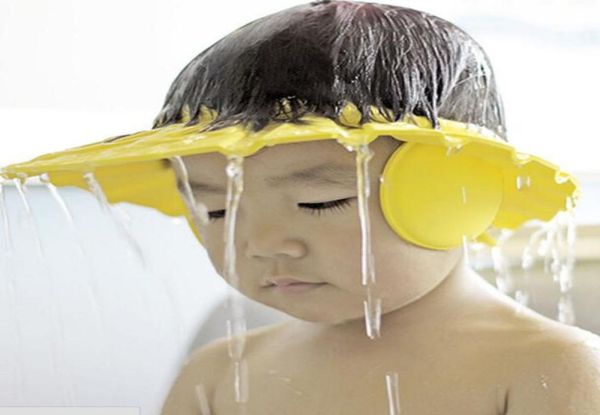 30 pezzi tutta morbida cuffia per la doccia regolabile per bambini proteggere i bambini shampoo per bambini bagno lavare i capelli cappello scudo impermeabile prevenire l'acqua I7757858