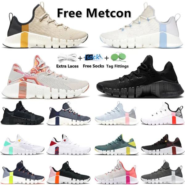 2024 Ücretsiz Metcon 3 4 Koşu Ayakkabıları Erkek Kadın Platform Ayakkabı Gri Çöl Kum Üniversitesi Altın Üçlü Siyah Leopar Huarache Erkek Kadın Eğitmenler Spor Spor ayakkabıları