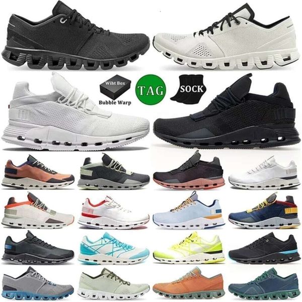 Scarpe con scatola su nuvole che eseguono Nova Cloud Cloudnova 5 All Black White impermeabile perle Glacier Grey Chai Magnet Men Women Sport Sports Sneak