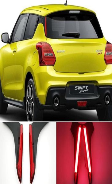 1 paar Auto LED reflektor Für Suzuki Swift 2017 2018 2019 2020 2021 2022 2023 Hinten Nebel Lampe Säule licht Stoßstange Licht Bremse Light1061459