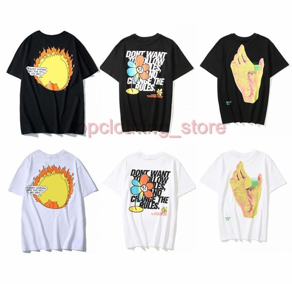 Nova Moda Mens Camisetas Hip Hop Mulheres Manga Curta Tees High Street Simpson Imprimir Casual Solto Tops Asiático Tamanho M2XL6413047