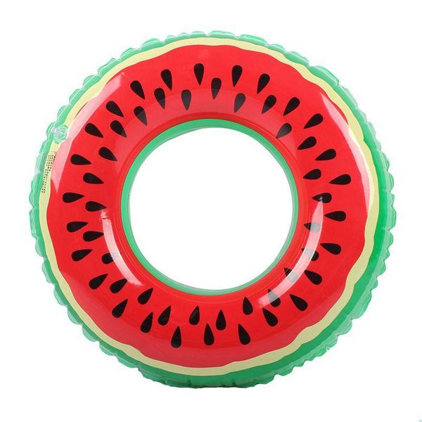 Brinquedos de banho 60/70/80/90cm Piscina Lifebuoy Swim Ring Inflável Life Booy Melancia Laranja Fruit Design Anéis Drop Delivery Baby Dhujq