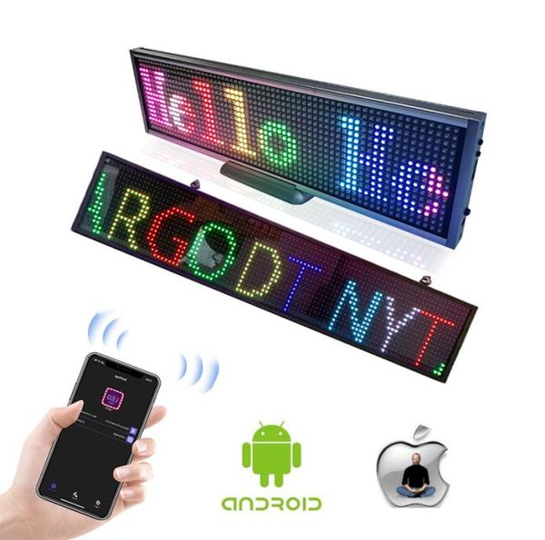 12 V Auto-Zeicheneffekt, 50 cm, 75 cm, 99 cm, 113 cm, RGB, vollfarbig, programmierbar, rollendes Informations-LED-Anzeigefeld für Ladenwerbung4969341