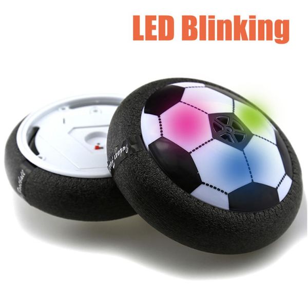 New Creative 1 Pz Divertente LED Luce Lampeggiante Arrivo Air Power Pallone da calcio Disco Calcio indoor Giocattolo Multisuperficie in bilico e Glidi1848894