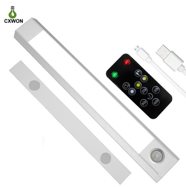 Dolap LED ışıkları altında pir hareket sensörü 3 renk değiştirilebilir manyetik dolap lambası usb şarj mutfak hafif gece lambası5351606