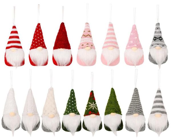 Noel Oyuncak Dekorasyonları Örme Küçük kolyeler Christmass Tree Bebeği Birçok Stil Cüce Goblin Bebek Süslemesi4103224