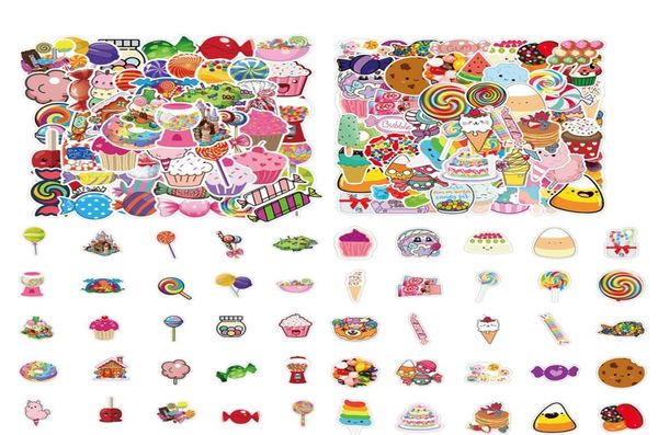 100 pezzi adesivi colorati caramelle dolci per auto bici bagagli laptop skateboard motore bottiglia d'acqua adesivi decalcomanie giocattoli per bambini adolescenti Gfit6898080