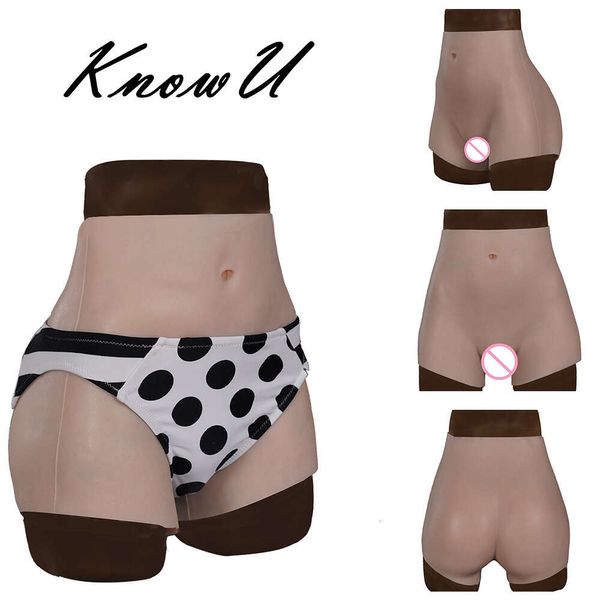 Acessórios de traje L Tamanho Oil-free Silicone Hip Up Artificial Penetrável Falso Vagina Pant Calças Buceta para Crossdresser Transgênero