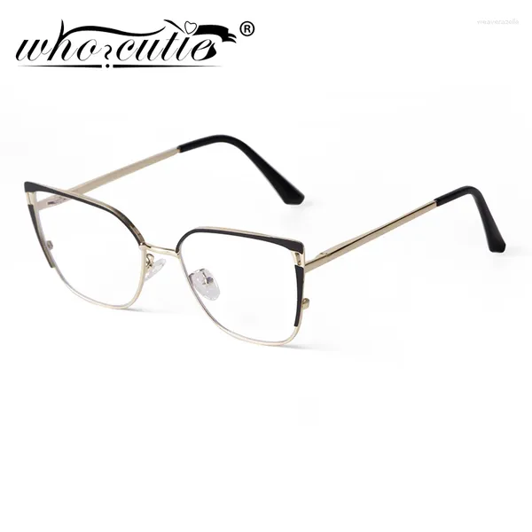 Occhiali da sole Trend Leopard Cat Eye Occhiali da lettura Donna Occhiali trasparenti anti-luce blu Occhiali da vista da uomo con montatura a molla in metallo