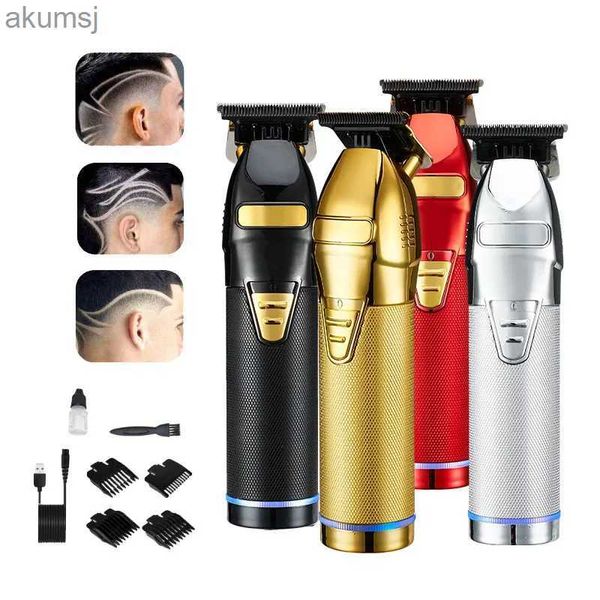 Máquina de cortar cabelo profissional, máquina de corte, acabamento, barbeiro, equipamento de barbear, acessórios para homens, cortador, cabeça de óleo yq240122