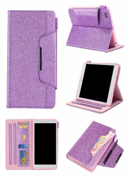 Portafoglio in pelle per iPad Mini 6 1 2 34Ipad 2 3 4 5 6 Air 2 970390392017 2018 PU Luxury Bling Glitter Sparkle Pouch Card 5299137