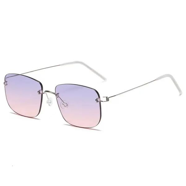 Schraubenlose Sonnenbrille Männer Frauen Platz Brillen Rezept Brillen Sonnenbrille Rahmen Optische Linse Dänemark Koreanische 240118