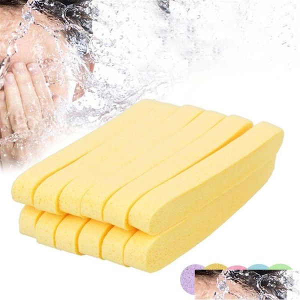 Accessori per il bagno Accessori Trucco Spugna di mare compressa Tampone magico per la pulizia del viso Soffio cosmetico Lavaggio detergente 12 pezzi / borsa Consegna goccia Salute Dhmjp