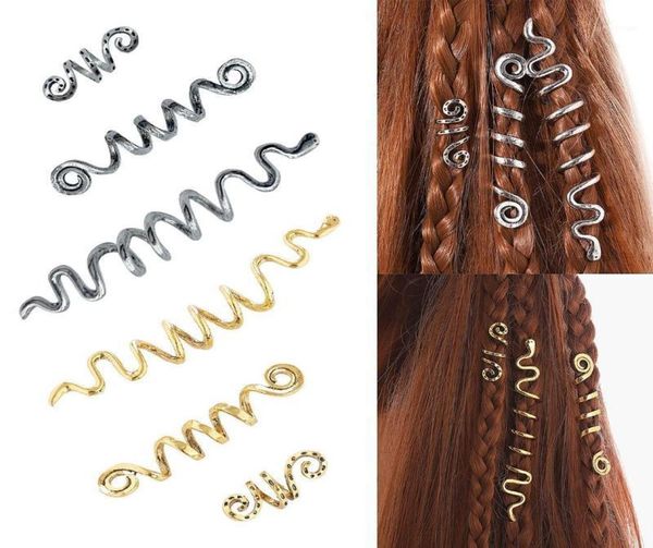 Haarschmuck, Vintage-Silber, verstellbar, Wikinger-Dread-Zöpfe, Dreadlock-Bartperlen, Manschetten-Clips für Ringe, Damen und Herren, 4698097