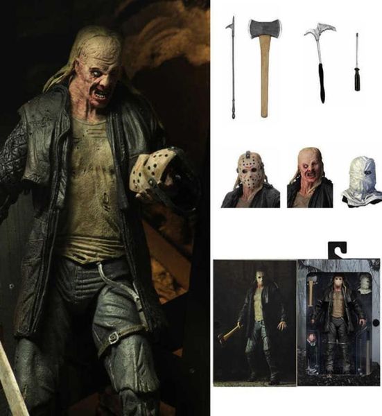 NECA Friday Jason 2009 Remake Voorhees Actionfigur Spielzeug Horror Halloween Geschenk Q07226330816