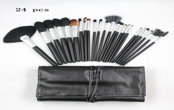 24-teiliges Make-up-Pinsel-Set aus Ziegenhaar, Ledertasche, Beauty-Tool, Coloris Professional Cosmetics Make-up-Pinsel-Set2566449