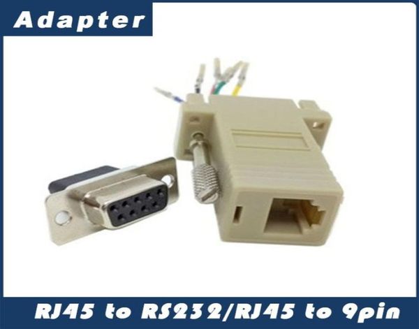 Хорошее качество, весь 1000 шт., разъем DB9, гнездо RJ45, гнездо FF RS232, модульный адаптер, разъем-конвертер, удлинитель8383432