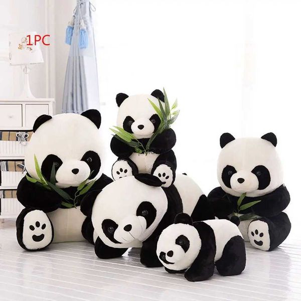 Bambole di peluche 1 pz compleanno in ginocchio seduto per bambini bambino morbido panno giocattolo simpatico cartone animato cuscino peluche panda animali di peluche bambola presente