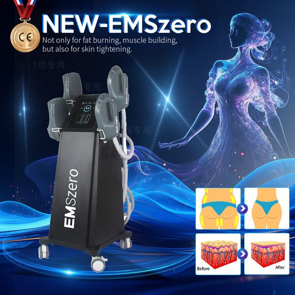 EMSzero 6500W Hi-emt + RF EMS Macchina per scolpire il corpo muscolare con 4 maniglie RF Cuscinetti per stimolazione pelvica Salone opzionale 2024