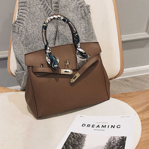 Дизайнерская сумка-тоут Birdking, женская стильная сумка, простой шелковый шарф с узором личи, женская сумка-мессенджер на одно плечо IAKH