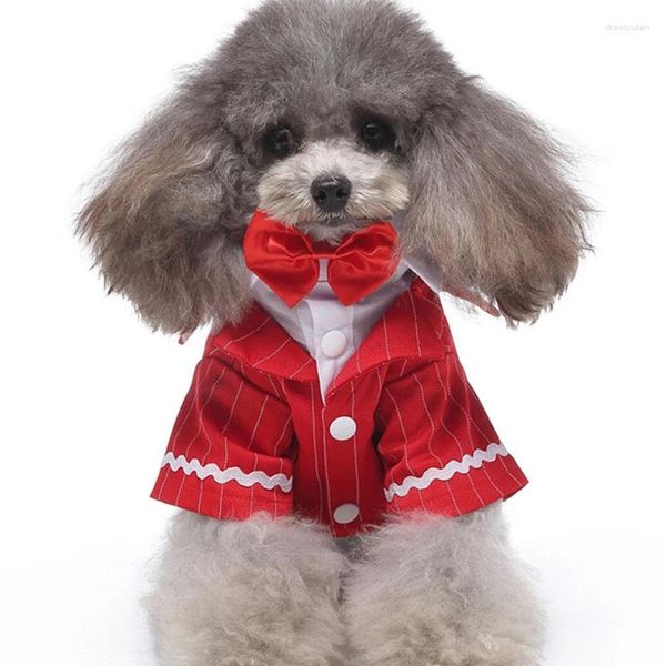 Abbigliamento per cani Abbigliamento Tendenza moda Abito da uomo smoking Abito da sposa Festa di Natale Cappotto camicia orsacchiotto