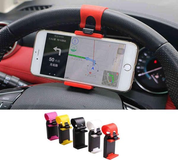 Universal Auto Lenkrad Handy Halter Halterung Schnalle Sockel Halter für Xiaomi Mi8 SE 6X Mi6 Mi A1 Mix 2S GPS Stands1352412