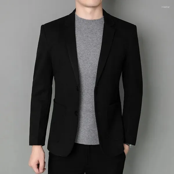 Ternos masculinos 2024 boutique moda negócios cavalheiro estilo britânico casual cor sólida tendência magro versão coreana casamento anfitrião blazer