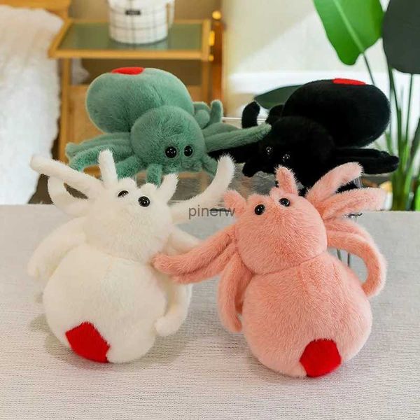 Bambole di peluche Simulazione Ragno bianco nero Bambola di ragno saltatore Bambola di animale domestico strisciante Peluche Simpatico peluche di rettile Bambola super carina