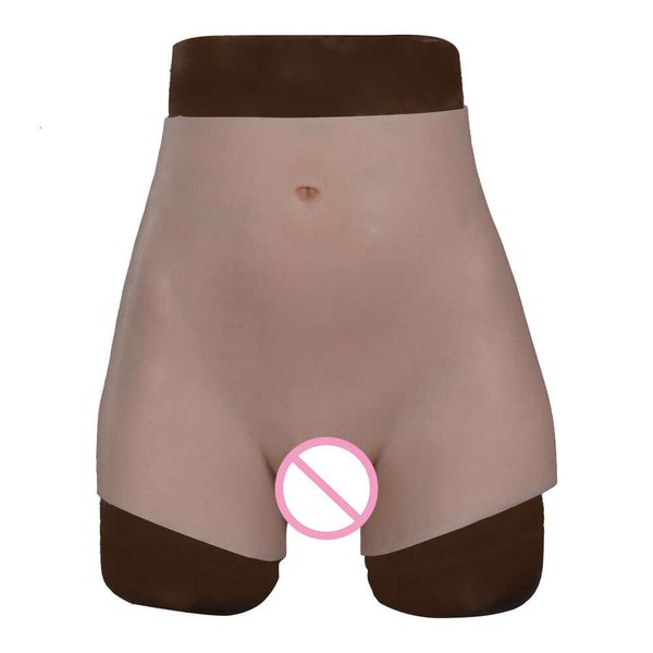 Realistic Vagina Panty Shemale Crossdresser Pussy Pants Transgender Buttock Hip Up Enhancement Panties 8th Generation Silicone