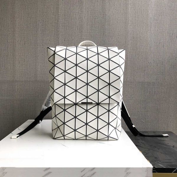 Nova moda geométrica feminina lingge saco flip mochila grande capacidade computador estudante sacos de escola mochilas para homens adolescentes