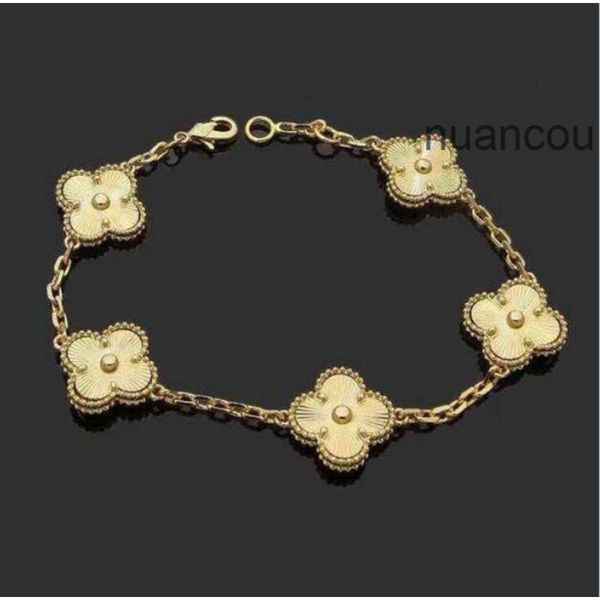 Van Clover Jóias Cleef Pulseira Van Clover Pulseira De Luxo Designer Link Chain Pulseira Fourleaf Clef Clover Moda Feminina 18K Pulseiras De Ouro Jóias Multi Colo