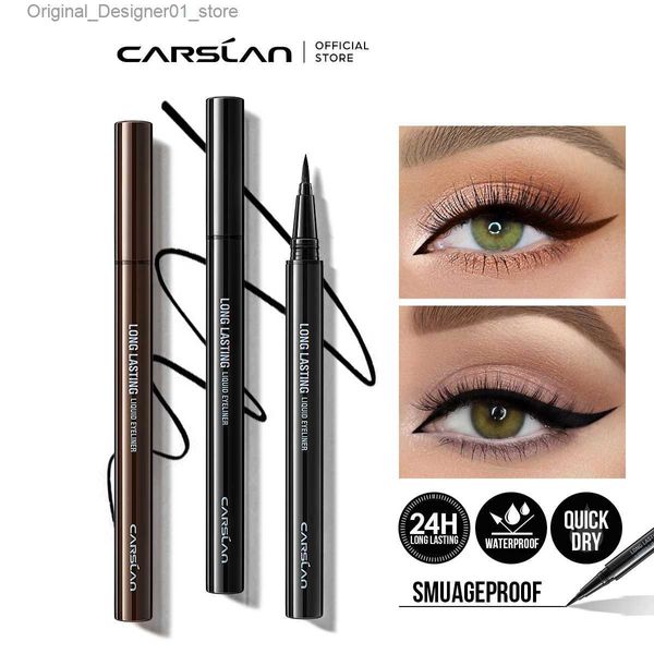 Eyeliner Carslan Eyeliner líquido de longa duração Impermeável Secagem rápida Sobra à prova de suavidade