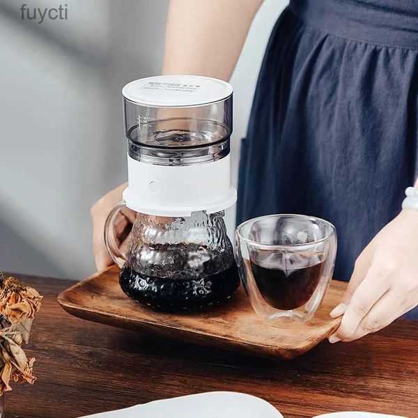 Кофеварки Портативная кофемашина с батарейным питанием Мини-кофеварка для путешествий на открытом воздухе для домашнего офиса (без чашки) YQ240122