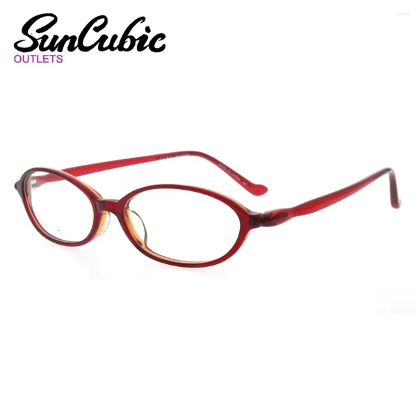 Óculos de sol quadros AU-5029A Lente Retângulo Boa Qualidade Acetato Mulheres Eyewear Bonito Vermelho em Roxo Cor Estudante Óculos Hard Handmade