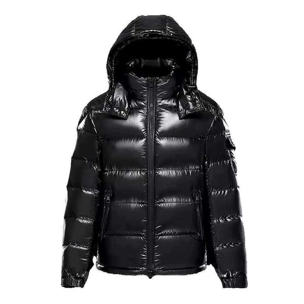 Mens Designer Inverno Puffer Curto Brilhante Jaqueta Com Capuz Casal Elegante e Versátil Pão Terno Cor Sólida ESJG