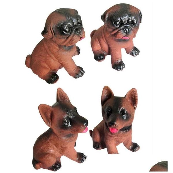 Brinquedos de banho engraçado cão de estimação criativo shrilling frango som espremer gritando pug brinquedo cães entrega bebê crianças maternidade chuveiro dhue1