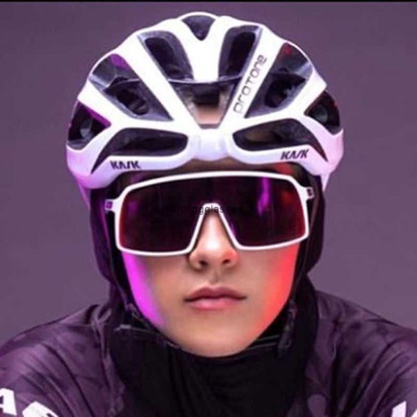 Specchio polarizzante da ciclismo con montatura TR di fascia alta in magnesio per occhiali da sole sportivi da surf da uomo antivento che cambiano colore