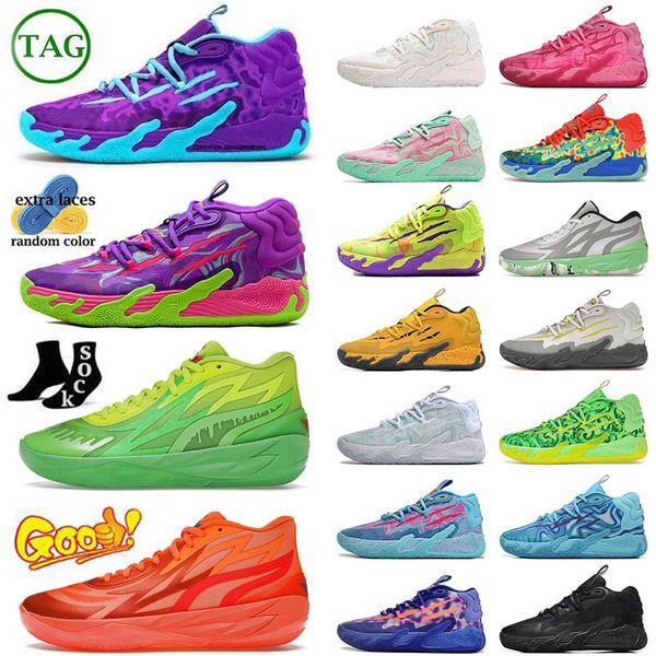 Mulheres MB.01 2.0 Homens Sapatos de Basquete Lamelo Ball Shoes MB01 Queen City Preto Sunset Brilho Vermelho Explosão Branco Verde Raro Gutter Melo MB 01 Mens Treinadores Sapatilhas