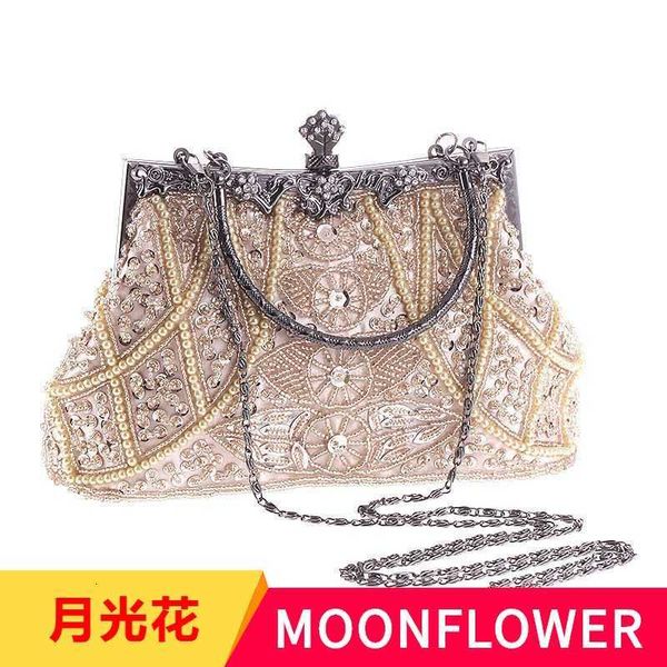 Schwere Bastel -Perlen -Tasche Stickerei Abendkleid tragbares Abendessen Klassiker Cheongsam Perfect Match Bridal Brautjungferbeutel