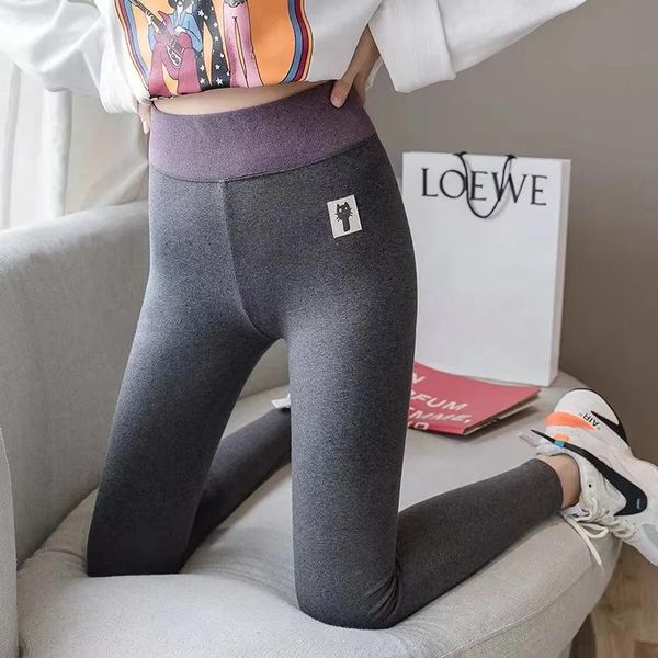 Capris 2022 Herbst Winter Frauen Hosen Warme Leggings Sexy Hohe Taille Leggings Weibliche Bequeme Nette Katze Muster Gute Dehnbare Legging