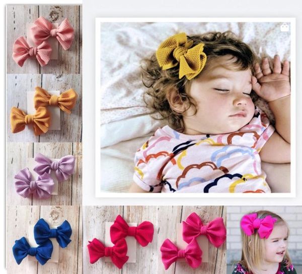 New Europe Baby Girls Big Bow Hair Clip Kids Bowknot Barrette 2pcs Set Barrettes Children Hair Accessory A3166837159