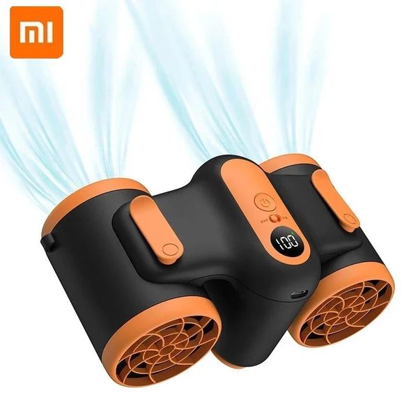 Hayranlar Xiaomi Portable Kişisel Asma Bel Fanı 10000mAh Pil Ultra Sessiz Giyilebilir Elektrik Fanı El Kliması